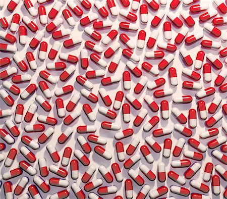 Red and white standard pills medical background, a lot of pharmacy capsules, 3d Photographie de stock - Aubaine LD & Abonnement, Code: 400-04257064