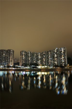 Hong Kong night Foto de stock - Super Valor sin royalties y Suscripción, Código: 400-04257156