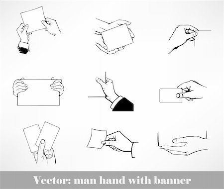 simsearch:400-04448769,k - Set of vector banners held by hand Stockbilder - Microstock & Abonnement, Bildnummer: 400-04257256