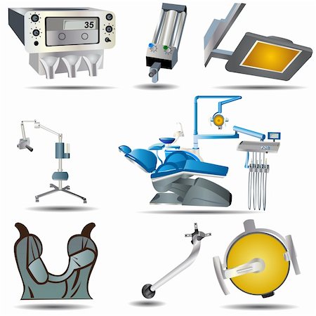 dental tools clip art - Collection of dental icons, color vector illustration Stock Photo - Budget Royalty-Free & Subscription, Code: 400-04257561
