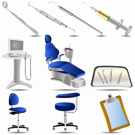 stiven (artist) - Collection of dental icons, color vector illustration Fotografie stock - Microstock e Abbonamento, Codice: 400-04257562