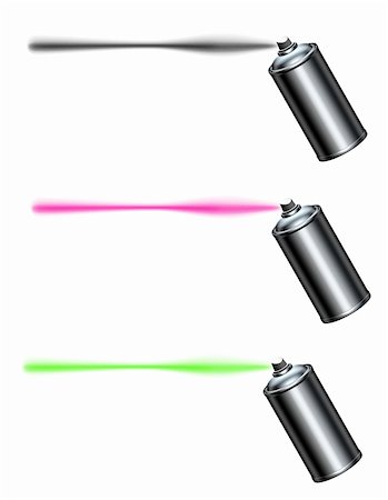 spray can spraying a line in black , pink and green Foto de stock - Royalty-Free Super Valor e Assinatura, Número: 400-04257608