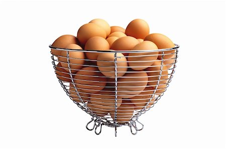 simsearch:400-04992703,k - Group of brown hen's eggs isolated on white Stock Photo - Budget Royalty-Free & Subscription, Code: 400-04257623