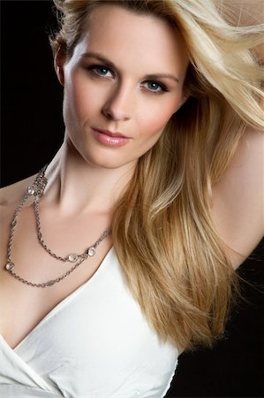 Beautiful blond fashion model woman Stock Photo - Budget Royalty-Free & Subscription, Code: 400-04257944
