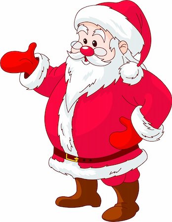 simsearch:400-04959550,k - Illustration of Christmas Santa Claus showing Foto de stock - Royalty-Free Super Valor e Assinatura, Número: 400-04258206