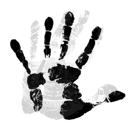 Printout of human hand with unique detail Stock Photo - Budget Royalty-Free & Subscription, Code: 400-04258726