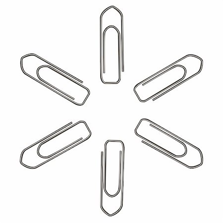 simsearch:400-04352523,k - Realistic illustration paper clip - vector Stock Photo - Budget Royalty-Free & Subscription, Code: 400-04258781