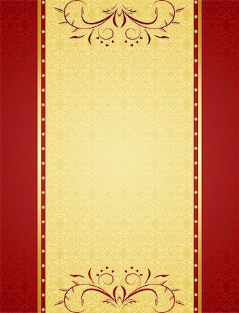 Gold background for design of cards and invitation. Vector Stock Photo - Budget Royalty-Free & Subscription, Code: 400-04258793