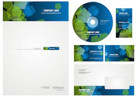 Fresh eyecatching corporate identity template Stock Photo - Budget Royalty-Free & Subscription, Code: 400-04259033