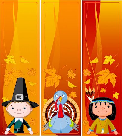 simsearch:400-04214796,k - Three Cute Thanksgiving and Autumn vertical Banners Stockbilder - Microstock & Abonnement, Bildnummer: 400-04259289