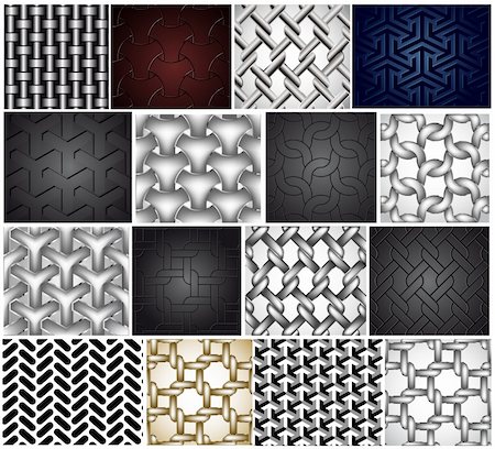 prison design - Set chainlink fence isolated against a metal background. Vector illustration Stock Photo - Budget Royalty-Free & Subscription, Code: 400-04259325