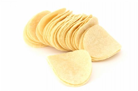 danicek (artist) - Potato chips on white background Foto de stock - Super Valor sin royalties y Suscripción, Código: 400-04259332