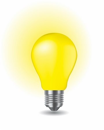 simsearch:400-04349341,k - Vector illustration of shiny classic light bulb Photographie de stock - Aubaine LD & Abonnement, Code: 400-04259384