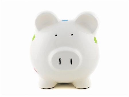 simsearch:400-04995456,k - A piggy bank isolated against a white background Foto de stock - Super Valor sin royalties y Suscripción, Código: 400-04259428