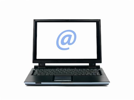 simsearch:400-05125337,k - A laptop computer isolated against a white backgroun d Foto de stock - Super Valor sin royalties y Suscripción, Código: 400-04259458