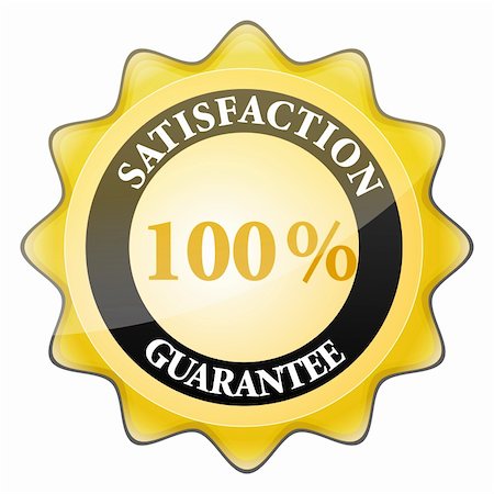 illustration of 100% satisfaction guaranteed sign Stock Photo - Budget Royalty-Free & Subscription, Code: 400-04259514