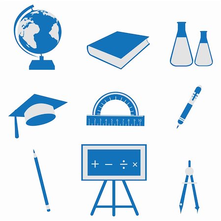 simsearch:400-04222140,k - illustration of set of education icon on isolated background Foto de stock - Royalty-Free Super Valor e Assinatura, Número: 400-04259530