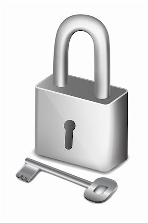 simsearch:400-04212998,k - illustration of isolated pad lock with key Foto de stock - Royalty-Free Super Valor e Assinatura, Número: 400-04259542