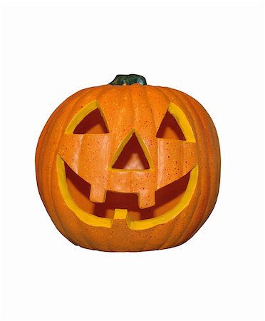 simsearch:400-07793717,k - Decorative halloween pumpkin isolated on white background Photographie de stock - Aubaine LD & Abonnement, Code: 400-04259718