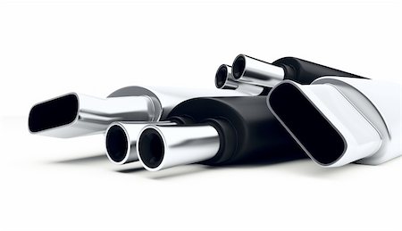 muffler isolated Stock Photo - Budget Royalty-Free & Subscription, Code: 400-04259937