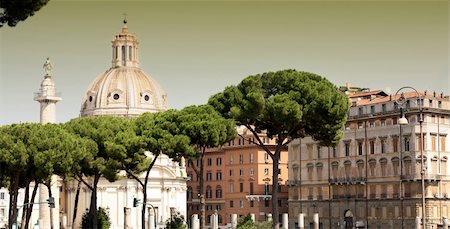 daetails Traian column and Santa Maria di Loreto in Rome, Italy Photographie de stock - Aubaine LD & Abonnement, Code: 400-04259984