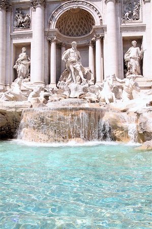 fontäne - The Trevi Fountain ( Fontana di Trevi ) in Rome, Italy Stock Photo - Budget Royalty-Free & Subscription, Code: 400-04259988