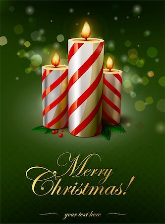 shantishanti (artist) - editable Christmas candle illustration Stockbilder - Microstock & Abonnement, Bildnummer: 400-04264088