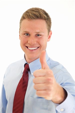 simsearch:400-04129711,k - Portrait of smiling young businessman with two thumbs up Stock Photo - Budget Royalty-Free & Subscription, Code: 400-04264094