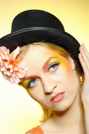 simsearch:400-04590632,k - Elegant fashion woman with creative eye make-up Stock Photo - Budget Royalty-Free & Subscription, Code: 400-04264264