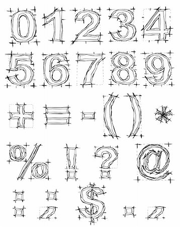 simsearch:400-04258698,k - Sketch design hand drawn alphabet. Vector illustration Stock Photo - Budget Royalty-Free & Subscription, Code: 400-04265083