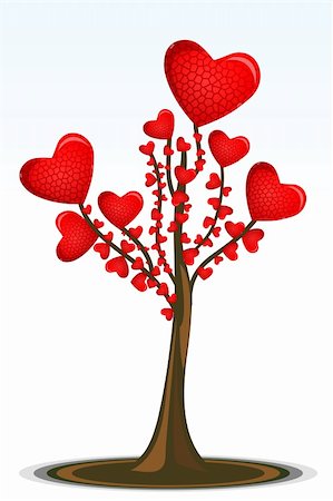 simsearch:400-04767188,k - illustration of healthy tree with hearts against white background Photographie de stock - Aubaine LD & Abonnement, Code: 400-04265517