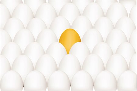 simsearch:400-04992703,k - illustration of unique brown egg among white eggs Stock Photo - Budget Royalty-Free & Subscription, Code: 400-04265672