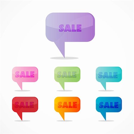 simsearch:400-04764007,k - illustration of set of colorful sale icons Foto de stock - Super Valor sin royalties y Suscripción, Código: 400-04265688