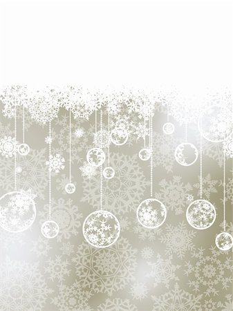 simsearch:400-04240721,k - Elegant christmas background with baubles. EPS 8 vector file included Stockbilder - Microstock & Abonnement, Bildnummer: 400-04265693