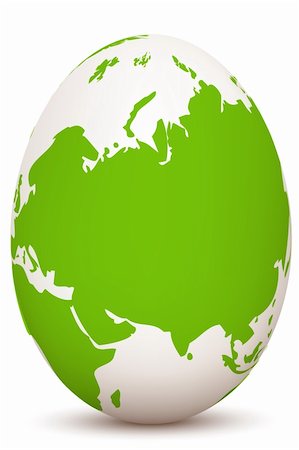 illustration of global egg on white background Stock Photo - Budget Royalty-Free & Subscription, Code: 400-04265736
