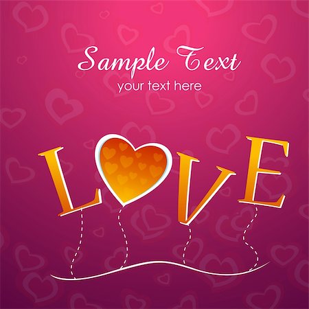 simsearch:400-04767188,k - illustration of valentine card with love text Photographie de stock - Aubaine LD & Abonnement, Code: 400-04265732