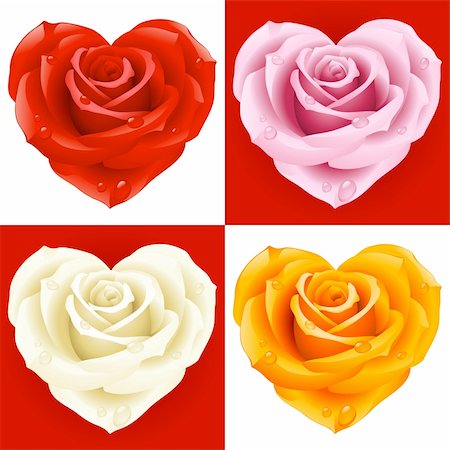 denis13 (artist) - Roses in the shape of heart Stock Photo - Budget Royalty-Free & Subscription, Code: 400-04266123