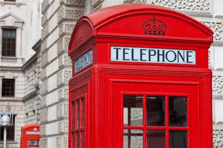 red call box - Two classic red London Telephone boxes, in the City of Westminster, London, England, Great Britain Stock Photo - Budget Royalty-Free & Subscription, Code: 400-04266206