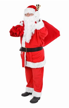 simsearch:400-08491713,k - Santa claus with attributes on white background Stock Photo - Budget Royalty-Free & Subscription, Code: 400-04266252