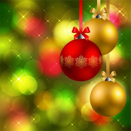 simsearch:400-04264886,k - christmas background with red and golden baubles Foto de stock - Royalty-Free Super Valor e Assinatura, Número: 400-04266318