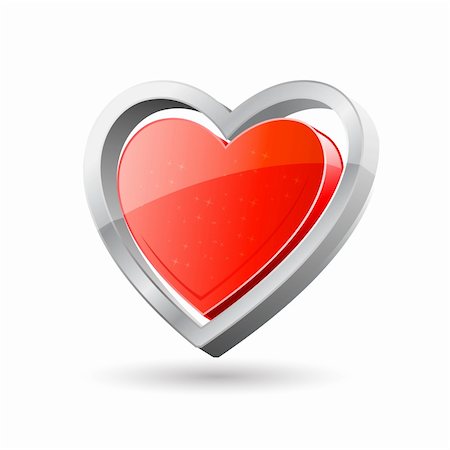 simsearch:400-04783578,k - illustration of symbol of love on white background Stockbilder - Microstock & Abonnement, Bildnummer: 400-04266587