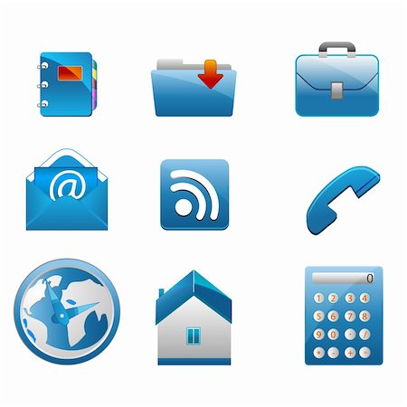 simsearch:400-08041191,k - illustration of business icons on white background Stock Photo - Budget Royalty-Free & Subscription, Code: 400-04266592