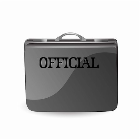 illustration of official briefcase on white background Stock Photo - Budget Royalty-Free & Subscription, Code: 400-04266606