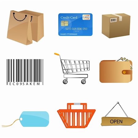 illustration of sales icons on white background Stock Photo - Budget Royalty-Free & Subscription, Code: 400-04266603