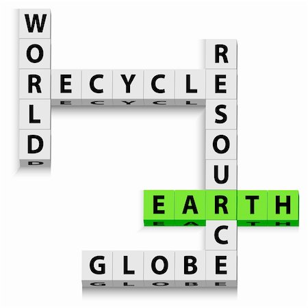 illustration of world recycle o white background Stock Photo - Budget Royalty-Free & Subscription, Code: 400-04266639