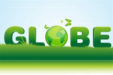 illustration of recycle globe Photographie de stock - Aubaine LD & Abonnement, Code: 400-04266664