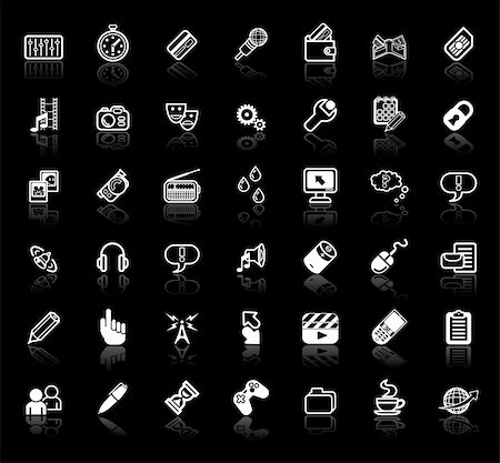 sim card - An icon set relating to internet media applications Stock Photo - Budget Royalty-Free & Subscription, Code: 400-04267191