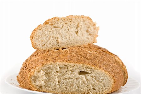 simsearch:400-04421047,k - Brown tasty bread isolated on a white background Foto de stock - Super Valor sin royalties y Suscripción, Código: 400-04267483