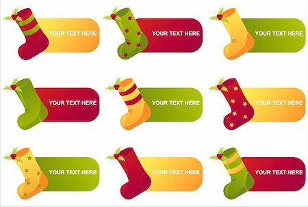 simsearch:400-05725983,k - set of 9 christmas socks banners Foto de stock - Royalty-Free Super Valor e Assinatura, Número: 400-04267526