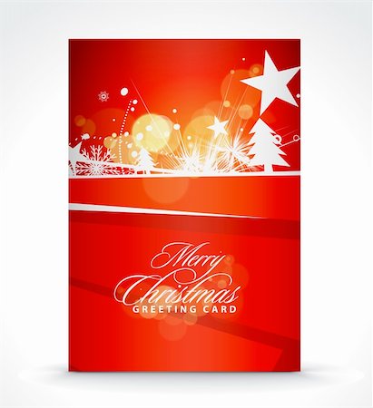 simsearch:400-08413509,k - Christmas greeting card with presentation design. Foto de stock - Super Valor sin royalties y Suscripción, Código: 400-04267617